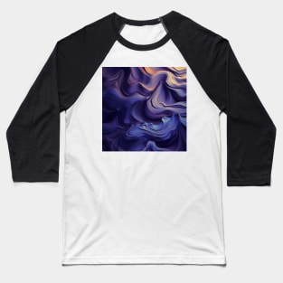 Stylized Surface of Liquid Violet Stone Baseball T-Shirt